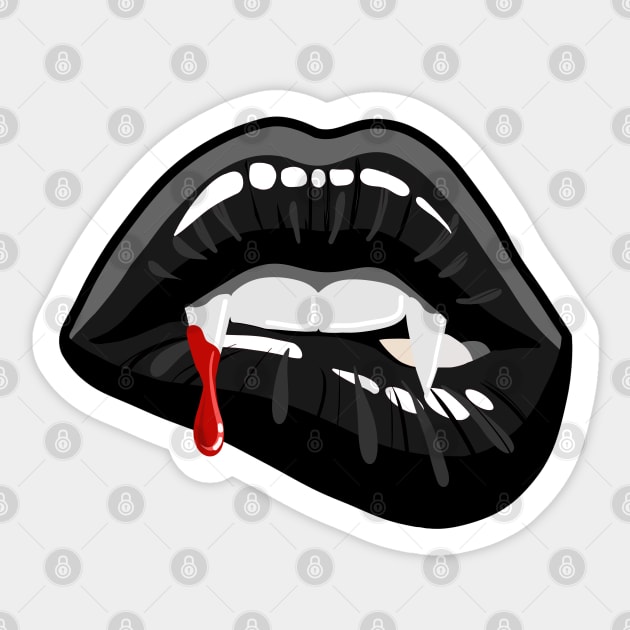 halloween lips Sticker by MAYRAREINART